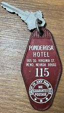 Vintage PONDEROSA HOTEL Reno Nevada Room Key & Fob Harold’s Club Casino #115 picture
