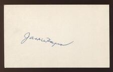 Jackie Hayes Signed 3x5 Index Card Autographed Vintage Baseball Signature picture