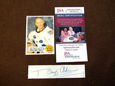 BUZZ ALDRIN APOLLO 11 NASA ASTRONAUT SIGNED AUTO VINTAGE CUT WITH CARD JSA picture