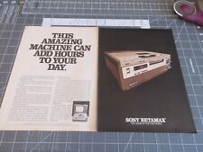 1978 Sony BETAMAX, amazing machine can add hours to your day Vintage Print Ad picture