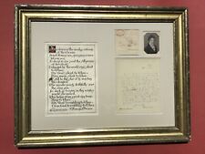 Thomas Moore Signed Letter With Envelope & Calligraphy  picture