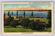 Minneapolis MN-Minnesota, Lake Nokomis Park, Antique, Vintage Souvenir Postcard picture