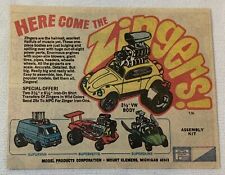 1970 MPC ZINGERS cartoon ad ~ VW Body, Supervan, Supervette, Superdune picture