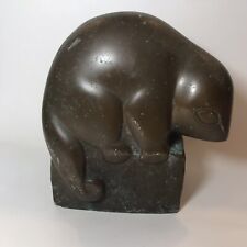 Vintage Marian Weisberg Sculpture Possum MCM Heavy 8 lbs Statue 7.25