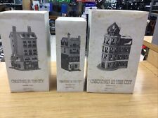 Vintage Dept 56 Christmas In The City 6512-9 Set Of 3 Bakery Tower Cafe Toy Pet picture