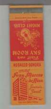 Matchbook Cover Sky Room Night Club Nogales - Sonora Mexico picture