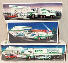 LOT OF 3 HESS 1988, 1996,1992 18-Wheeler+Racer, Emergency Truck, Toy Truck+Racer picture
