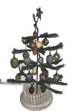 Antique Goose Feather Christmas Tree ~ Miniature German Christmas Ornaments picture