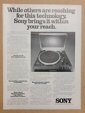 VINTAGE 1978 Print Ad Advertisement PS-X7 SONY RECORD PLAYER Vinyl picture