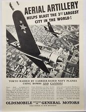 1945 Helldivers Carrier Based Navy Planes Bomb Tokyo Japan Vtg WWII Era Print Ad picture