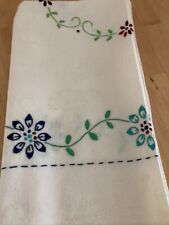 Vintage Tablecloth, Nice Neat Hand Embroidery, 29 1/2