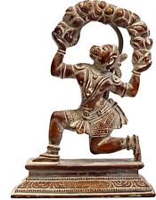 Lord Hanuman Carrying Mount Dron of Sanjeevani Herbs Brass Figurine Statue 6.3'' picture