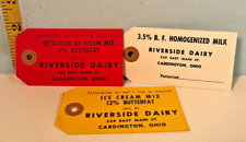 1950's Riverside Dairy, Cardington, Ohio , Product Tags picture