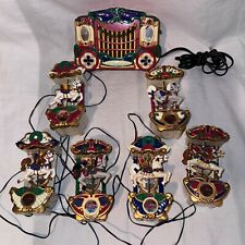 Vintage Mr. Christmas Holiday Carousel 1992 Lighted 6 Horses Plays 21 Carols picture
