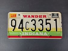 1985 Indiana License Plate 94C3351 Wander picture