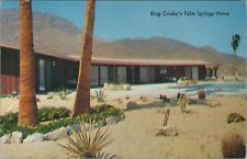 Bing Crosby Home Palm Springs CA California Pool Desert 1950s postcard G624 picture