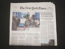 2023 OCTOBER 13 NEW YORK TIMES - 300,000 HOMELESS BATTERED GAZA AS FOOD RUNS LOW picture