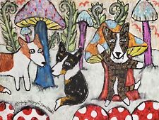 Cardigan Welsh Corgi Fae 13 x 19 Dog Art Print Signed by Artist KSams Fairies picture