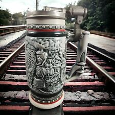 Vintage Avon Beer Stein Handcrafted in Brazil 1982 Train Scene  picture