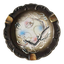 Antique Japanese Moriage Dragon Ware Ashtray or Trinket Dish - 1920s picture