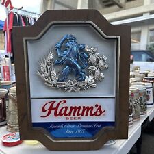 Vintage Hamm's Beer Plastic Display Bar Sign Lion Logo 18