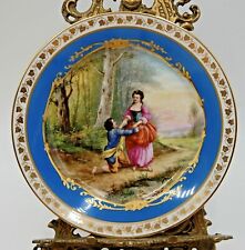 ANTIQUE SEVRES CHATEAU DES TUILERIES FRENCH  HAND PAINTED PLAQUE ~ PLATE  picture