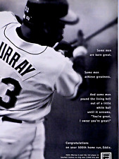 Eddie Murray Baltimore Orioles Fila 500 HRs VTG 1996 Original Print Ad 8.5 x 11