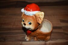 Vintage dog Planter Christmas Puppy Dog Japan - BRINNS PITTSBURGH PA 6TPX-3228 picture