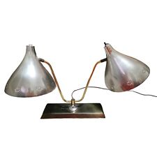 MCM Double Atomic Lamp 50s Vintage Metal Mid Century Light Table Top picture