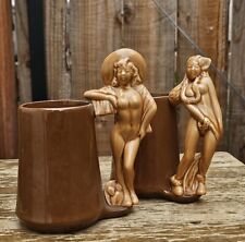(2) Vintage RIDDELL POTTERY 1950S NUDE WOMEN FROM AROUND THE WORLD JAPANESE MUG picture