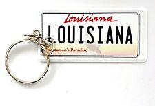 Louisiana License Plate Aluminum Ultra-Slim Souvenir Keychain 2.5