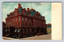 Hartford CT-Connecticut, County Building, Antique Vintage Souvenir Postcard picture