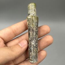 An Intact Genuine Ancient Roman Glass Long Tube Bottle picture