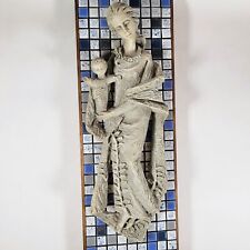 Goldscheider Pottery Woman and Child Tiled Wall Hanging Made in Germany 12.75