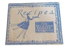 Vtg Crinkle Cup Cakes Advertising Recipe Fold-Out Booklet E18 picture