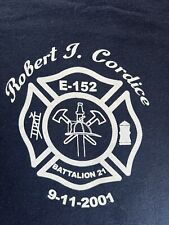 NWOT FDNY FF Robert Cordice Engine 152 911 20 Year Anniversary Memorial Shirt L picture