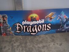 TOYS R US PLAYMOBIL DRAGONS STORE DISPLAY BANNER SIGN 68X10 RARE GEOFFREY LEGO picture