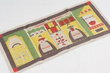 Vintage 50s Swedish Linen Tapestry ,Table Runner Signed Brit B picture