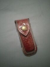 Vintage Victorinox Leather Pocket Knife Case Unused In Plastic Swiss Made Rare picture