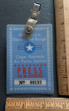Original 1960s NASA AFETR CKAFS Rocket Missile Press Launch Access Badge 00193 picture