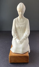 Hansen Classics Statue Woman in Prayer White Porcelain Figurine LDS 1982 Smith picture