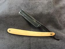 Antique F.A. Clauberg Straight Razor With Bone Handles  - Made in Germany picture