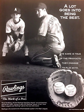 1993 Baseball Star Ryne Sandberg & Son Justin photo Rawlings BB Gloves print ad picture