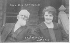 Mr. & Mrs. S. P. Dinsmoor Cabin Home Lucas KS Kansas c1920 Postcard picture