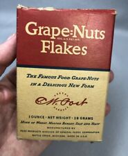 1930s GRAPE NUTS FLAKES Post Individual CEREAL BOX Vintage Advertising picture