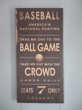 Baseball Vintage StyleTicket Wall Sign Man Cave Bar Decor 20