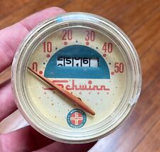 Vintage Schwinn Approved 50 MPH Speedometer White Face 1960s picture