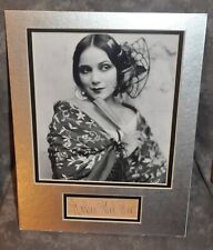 Delores Del Rio Autographed Matted Cut w/ Photo Mexican Actress Deceased 1983 picture