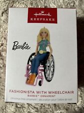 Fashionista Barbie With Wheelchair Christmas Ornament 2023 Hallmark Keepsake NIB picture