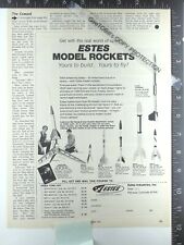 1971 AD- Estes Model Rockets Astron Avenger Big Bertha Beta X-Ray Sky Hook Scout picture